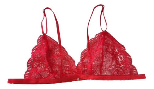 Conjunto Mujer Bralette Encaje | Less Regulable | Paris Rojo