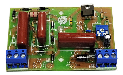 Kit Eletrificador Fg15 5 Joules 5 Un Placa, Cap 10uf E Bob
