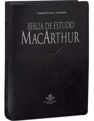 Bíblia De Estudo Macarthur / Capa Luxo Preta