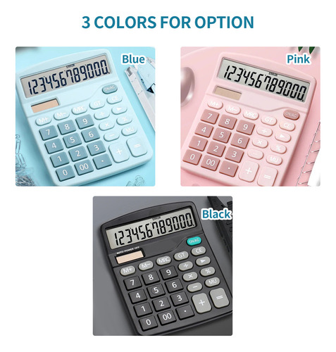 Wa Uma Calculadora De Mesa Com Display Lcd De 12 Dígitos,