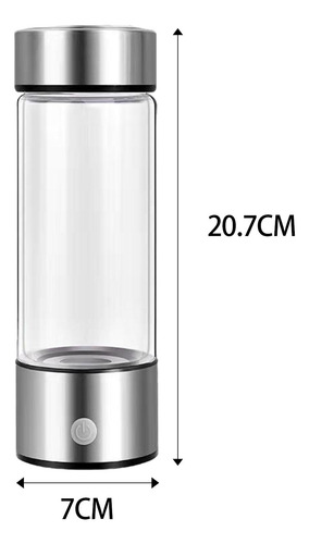 Botella De Agua De Hidrógeno 420ml Generador De Agua Plata