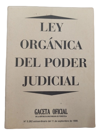 Ley Orgánica Del Poder Judicial (Usado)