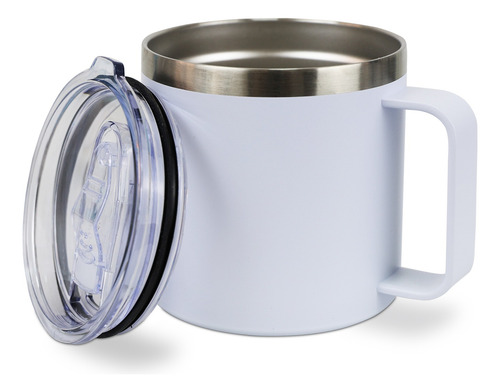 Caneca Térmica Lumai Camboja 450ml Com Tampa Alça Aço Inox