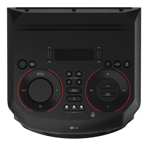 Imagen 5 de 5 de Parlante LG XBOOM RN9 con bluetooth negro 110V/220V