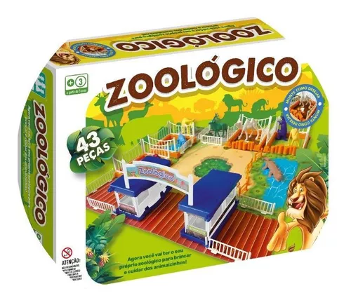 Jogo De Montar Zoológico Com 43 Peças Acessórios Divertidos - ShopJJ -  Brinquedos, Bebe Reborn e Utilidades