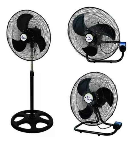 2 Ventiladores 3 Posiciones 360 imba Pedestal Piso Pared