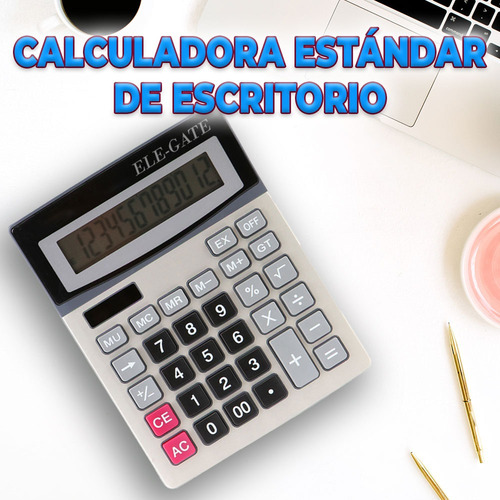Calculadora De Escritorio Funciones Contabilidad Estudiantes Color Gris