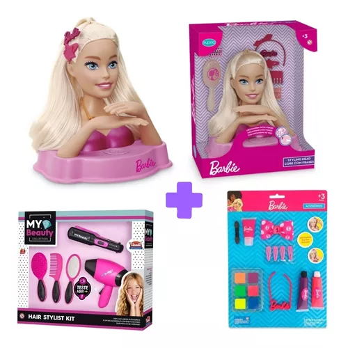 Barbie Busto Maquiagem Sparkle com Maquiagem Salão - Mattel