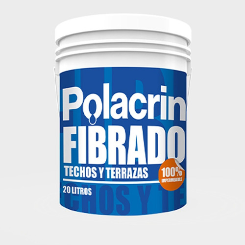 Imagen 2 de 7 de Membrana Elastica Fibrado Pasta Techos Rojo Polacrin 20 Lts