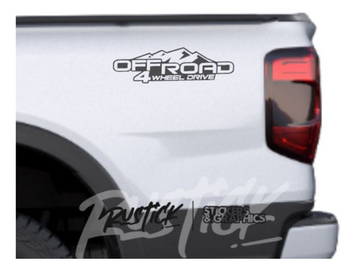 Calcos 4x4 Off Road Ideal Camionetas Pickup X2 Unidades 40cm