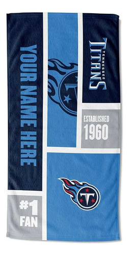 Toalla De Playa Personalizada De Tennessee Titans De Nf...