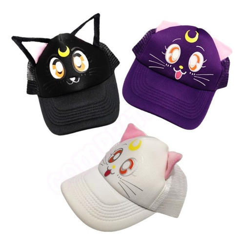 Gorra Unisex Unitalla Sailor Moon Luna Gatita Artemis Serena