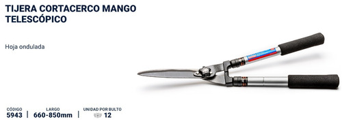 Imagen 2 de 5 de Tijera Podar Extensible Cortacerco Bremen Mango Aluminio Cod. 5943 Dgm