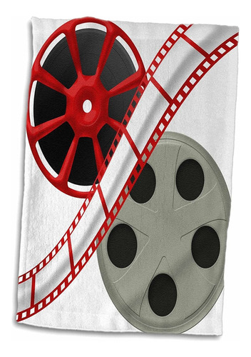 3d Rose Two Reels With Movie Tape Down The Middle Illus...