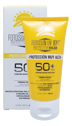 Fotosun® UV 100 protector solar uso diario FPS50+ 60mL