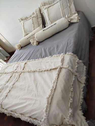Almohadones Respaldo De Cama Con Pie De Cama Crudo