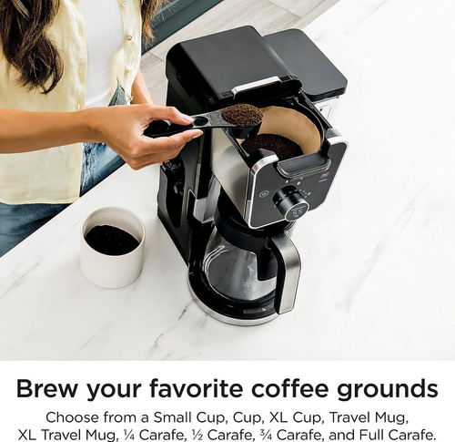 Cafetera Ninja Dualbrew Pro De 12 Tazas 4 Estilos Cfp300 Negro