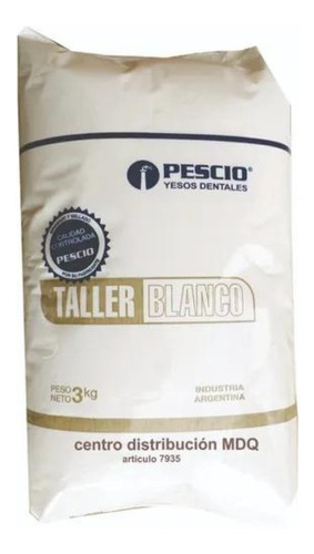 Yeso Piedra Taller X 3kg Blanco / Verde Pescio Odontologia