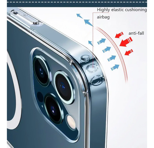 Capa iPhone 13 Magsafe Transparente Antichoque Premium