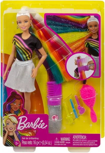 Barbie Peinados De Arcoiris Con Accesorios Original Mattel