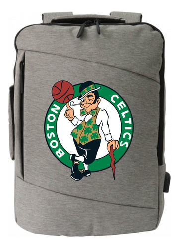 Morral Espalda Boston Celtics Maleta Portafolio Gris 