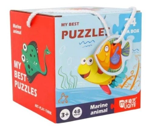 Puzzles 3d  Cognitivo De Madera Para Niños Y Bebés 48 Pzas