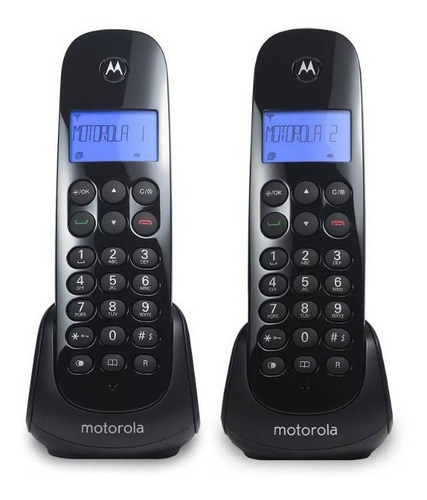 Teléfono Inalámbrico Motorola Duo M700-2 Negro Pack X 2 