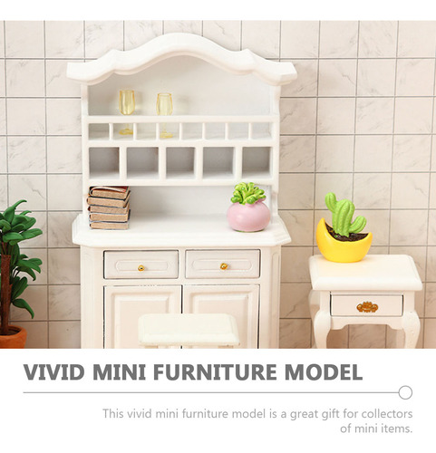 Práctico Mini Simulador De Gabinete De Madera En Miniatura D