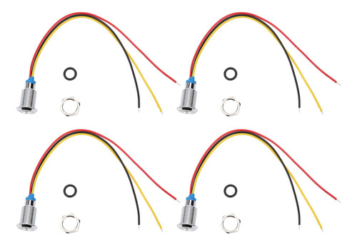 Led Redondo Precableado Catodo Comun 2 Color Indicador