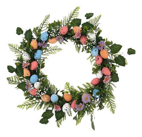 W Wreath Easter Decoration Simulation Color Foam Home Wall H