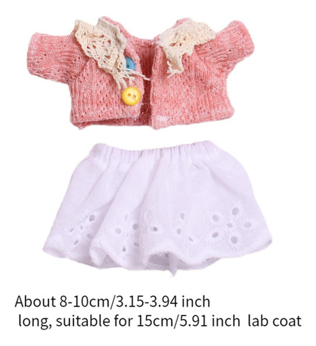 Abrigo Para Muñecas Y Traje De Falda Corta, Disfraz De Ropa