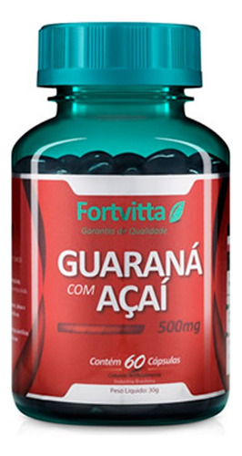 Guaraná Com Açaí - 60 Cápsulas - Fortvitta