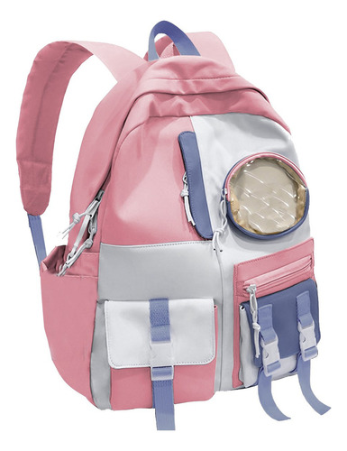 Mochila Infantil Ombro Costa Bolsa Reforçada Barata Moderna Cor Rosa