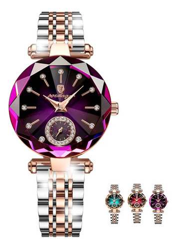Reloj De Cuarzo Ultrafino Con Diamantes Informal Para Mujer.