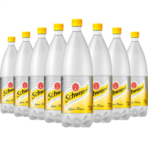 Schweppes Agua Tonica 1,5 Litros Grande Bebidas Pack X8 8u