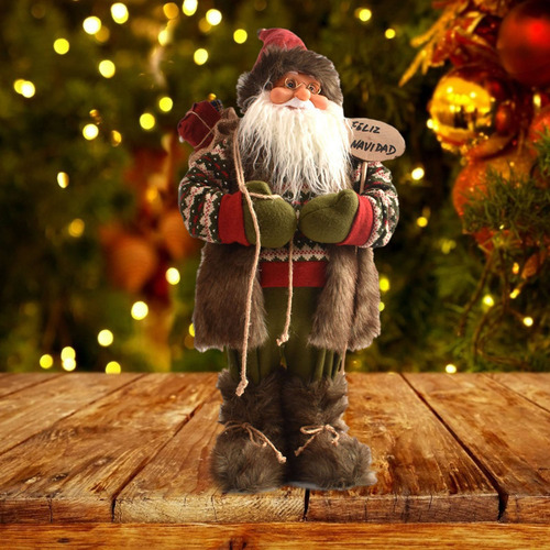 Imagem 3 de 8 de Boneca De Boneco De Neve Papai Noel Árvore 45cm Pele Marrom