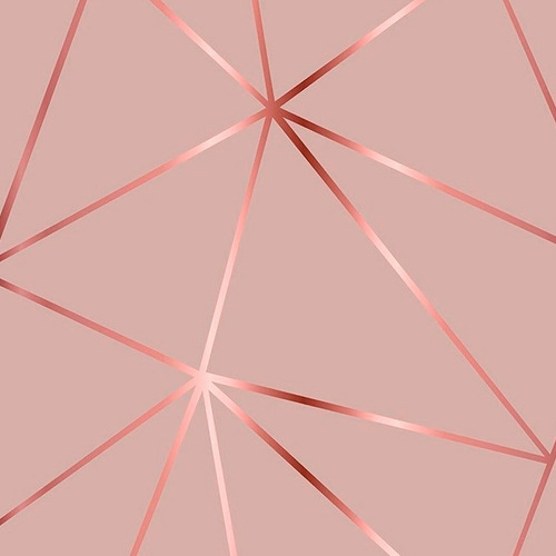Imagem 1 de 4 de Papel De Parede Geométrico Rose Gloss Lavável Colante