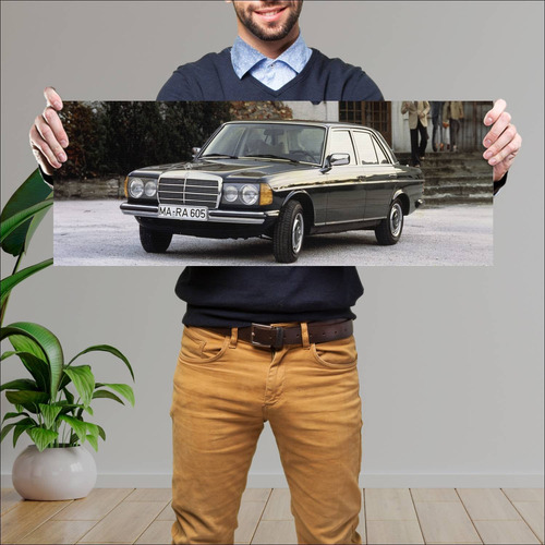 Cuadro 30x80cm Auto 1980 Mercedes Benz 230 E 740 91