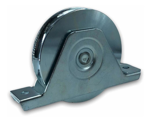 Rueda De 14 Cm Para Puertas Corredizas, Capacidad De Carga De Hasta 420 Kg, Canal Tipo U Con Base Comunello, Ideal Para Uso En Puertas Pesadas Y Fabricada En Acero Galvanizado