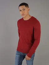 Comprar Suéter Rojo Calvin Klein Monograma Bordado Hombre
