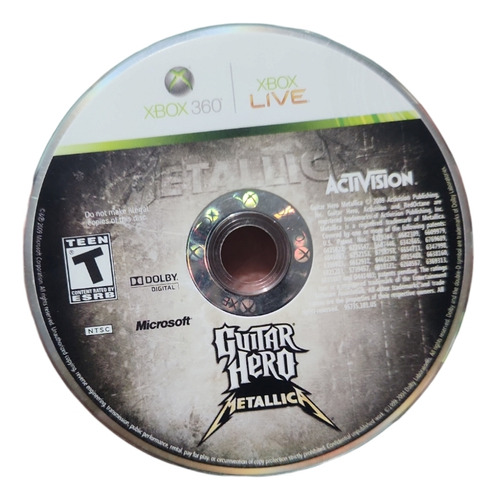 Guitar Hero Metallica Xbox 360 Fisico