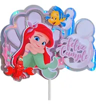 Comprar Cake Topper, Letreros Pastel Cumpleaños, Sirenita Ariel Bebe Agua Sirenita Ariel Bebé
