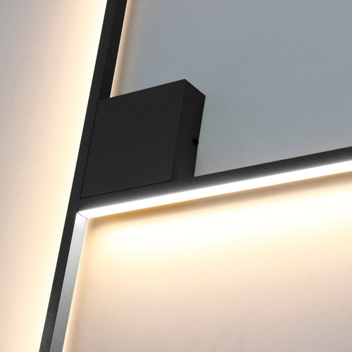 Lámpara decorativa negra Luminalux Alx0048, minimalista, para sala de estar, color negro, LED 4000 K
