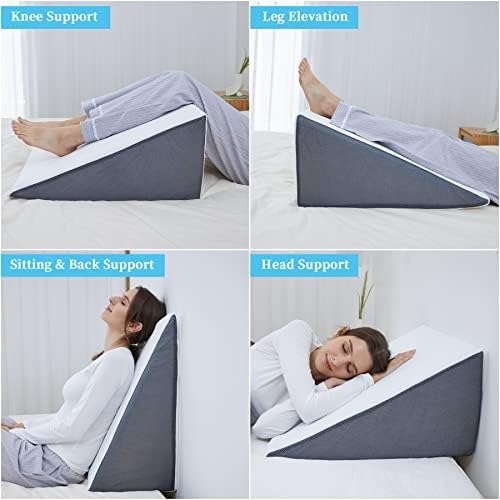 Touchutopia Almohada De Cuña Para Cama Para Dormir, Triángul