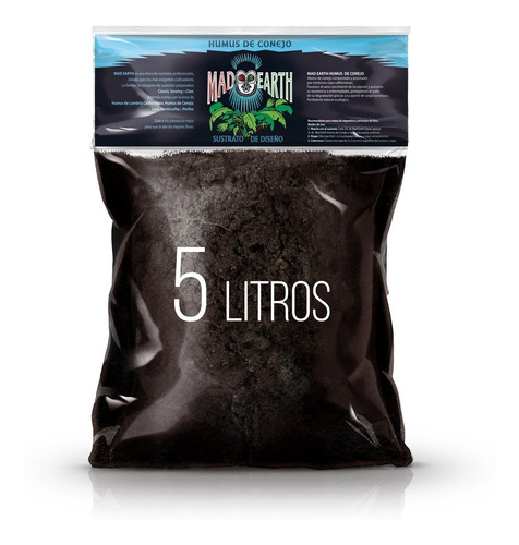 Imagen 2 de 3 de Humus De Conejo Mad Earth 5 Litros Cultivo Indoor Exterior