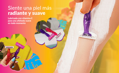 Rastrillo Para Mujer Bic Soleil Con Recortador Intimo 2 Pz