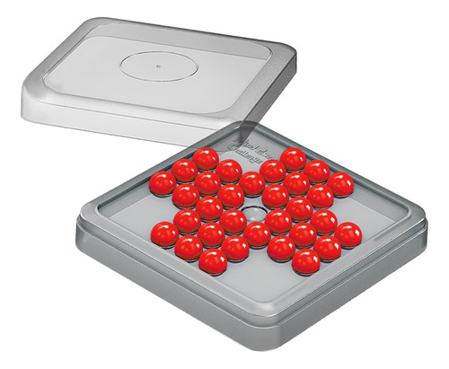 Jogo De Tabuleiro Peg Solitaire, 5,91 Polegadas X Vermelho
