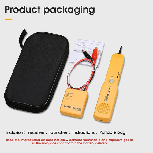 Kit De Generador De Tono Y Sonda, Buscador, Detector D Cable