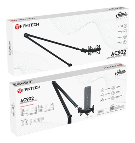Soporte Brazo Articulado De Micrófono Fantech Ac902s Negro