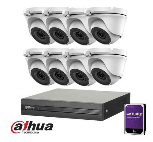 Imagen 1 de 10 de Kit Seguridad Dahua Dvr 8 Camaras Exteriores 1080p Disco 1tb